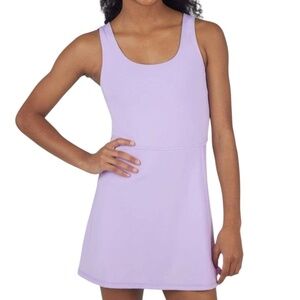 Yogalicious Girls Double Tee Tennis Dress - Pastel Lilac Size L (12)